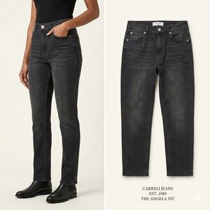 Carreli Jeans® | Angela Fit Straight Leg in Black Wash Size 28